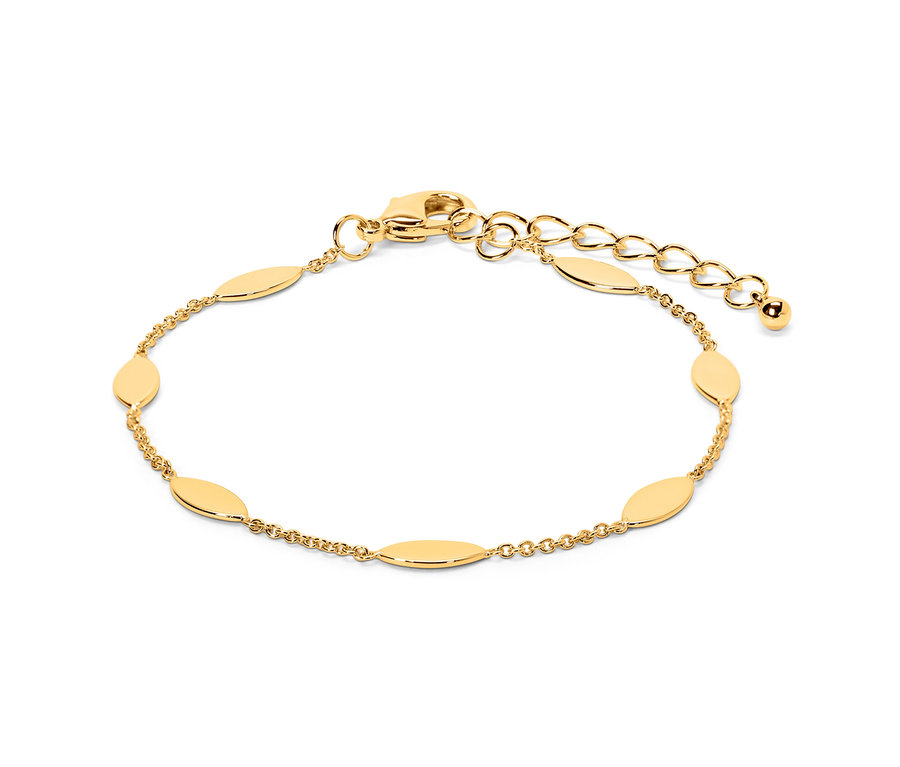 Goldenes Armband mit Navettes.