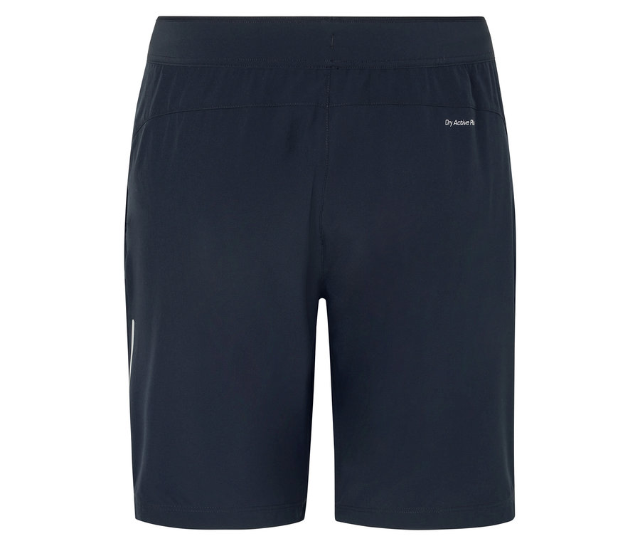 Marineblaue Sportshorts.