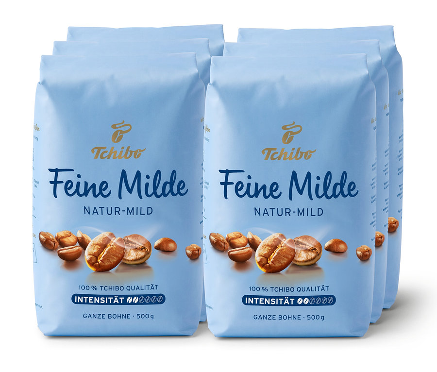 Feine Milde - 6 x 500g Ganze Bohne