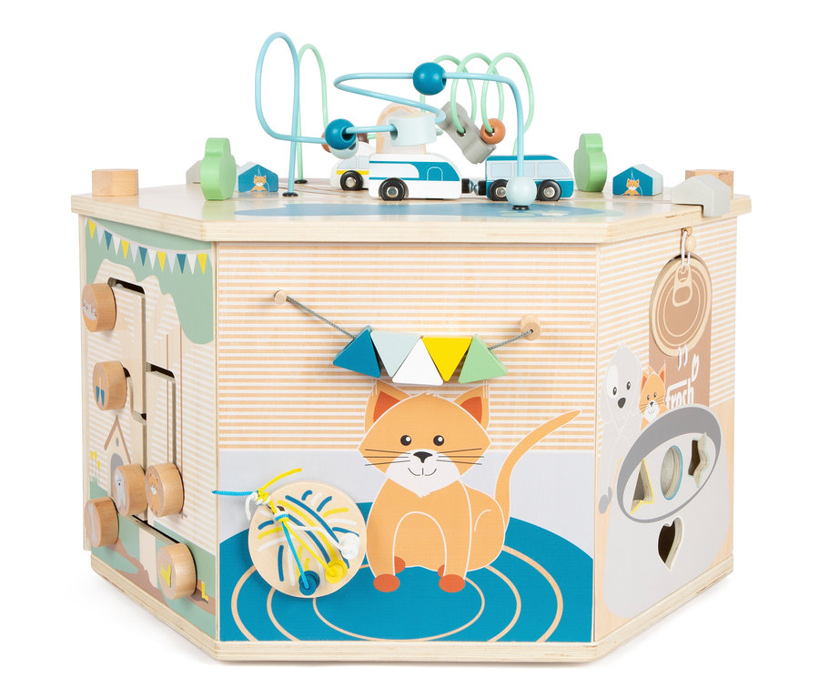 small foot Motorikwürfel XXL »Haustiere« mit Aktivitäten auf jeder Seite.