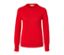 Roter Feinstrickpullover.