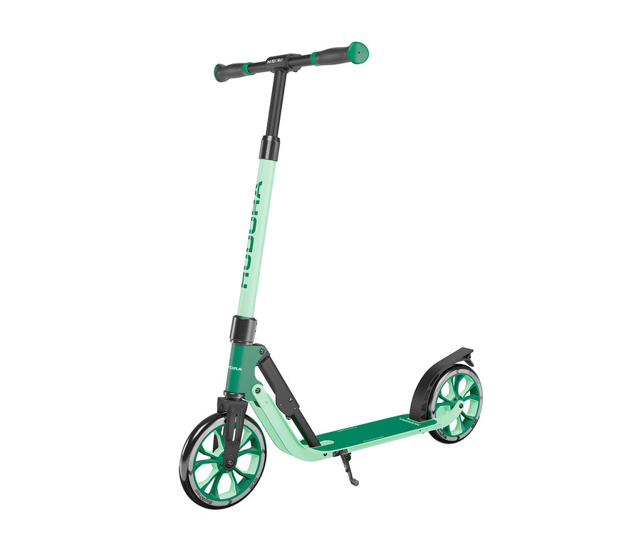 Ein grüner HUDORA BigWheel® 205 advanced Scooter.