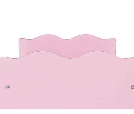 Detailansicht des rosafarbenen Pinolino Puppenbett »Jasmin«.