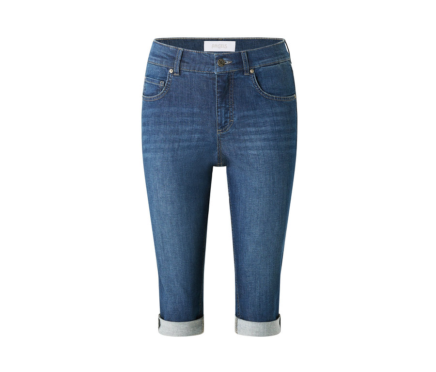 Mittig blaue Angels Jeans »Capri Turn-Up«, Slim Fit.