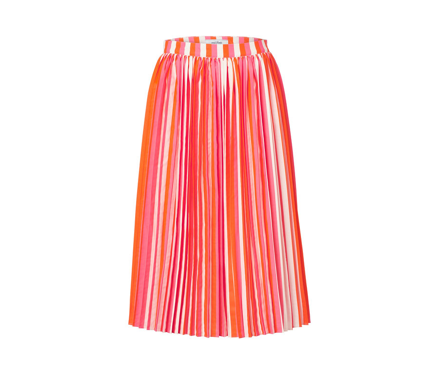 Gestreifter Plisseerock.