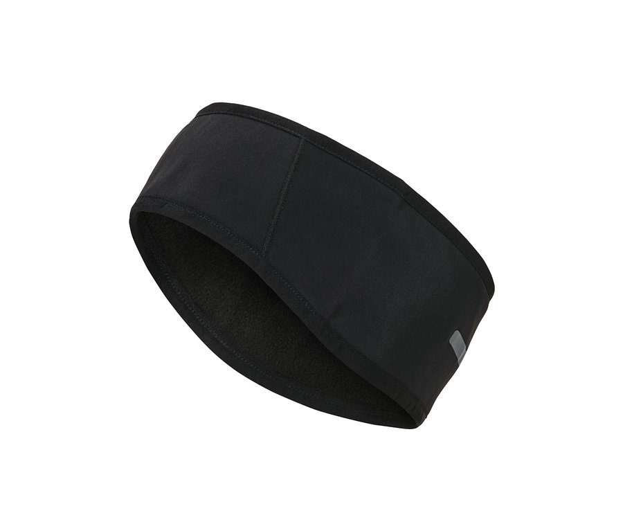 Schwarzes Windprotection-Stirnband.