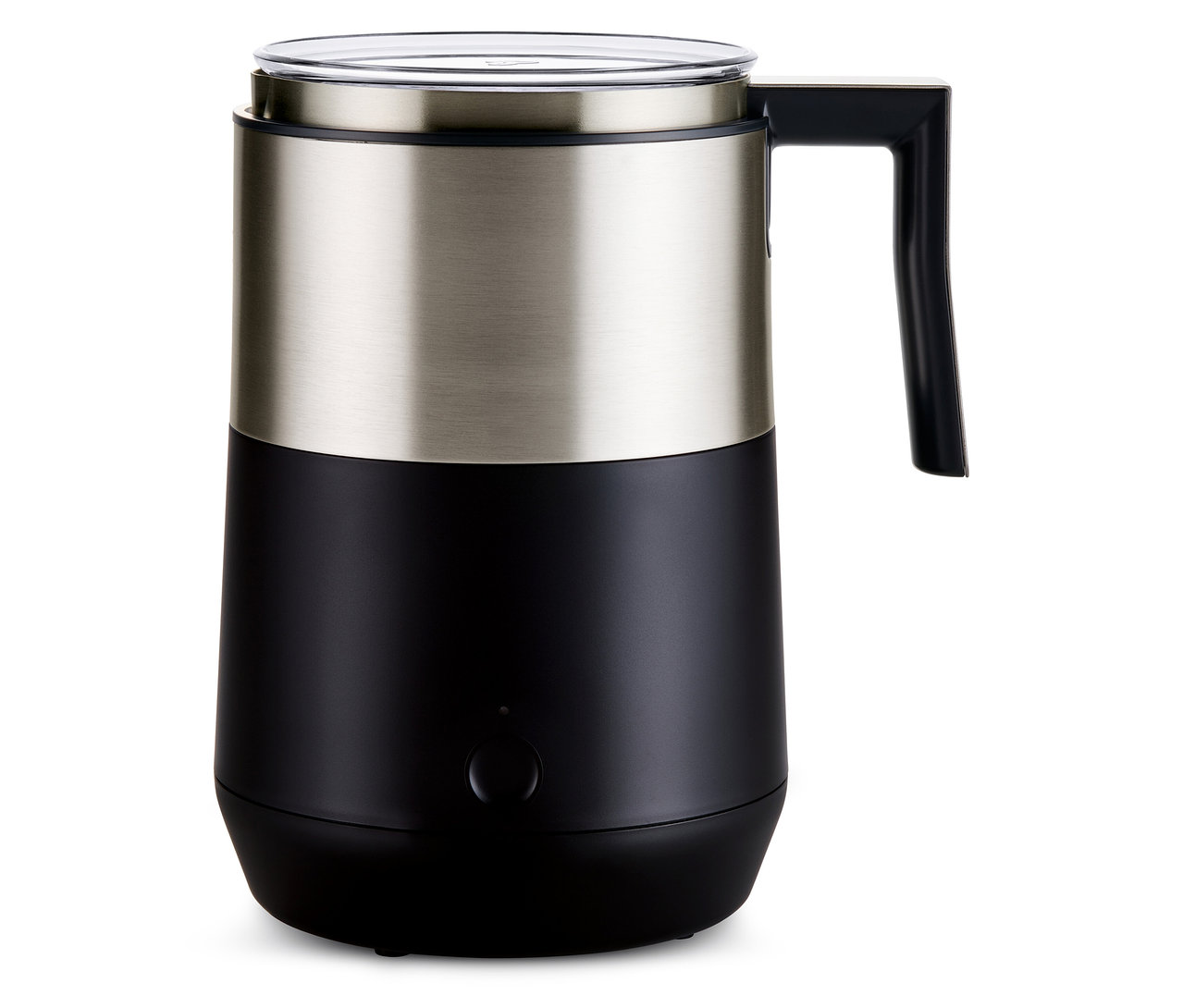 Ein schwarzer Induktions-Milchaufschäumer.