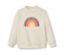 Kinder-Sweater mit Regenbogen-Applikation.