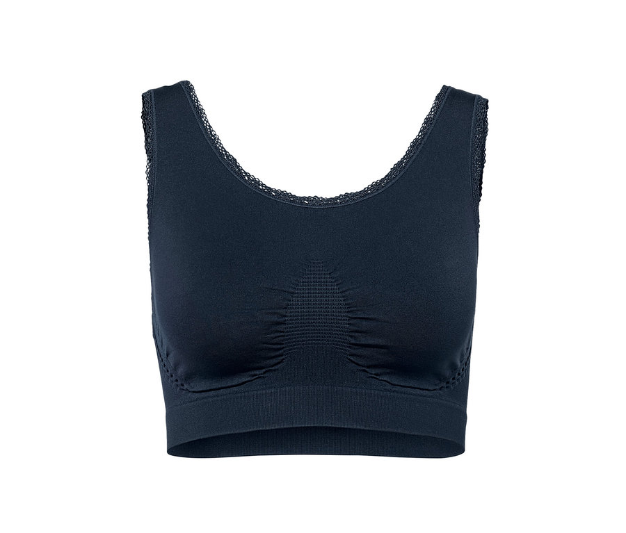 Dunkelblaues Seamless-Bustier.