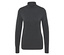 Feinstrick-Rollkragenpullover, grau meliert.