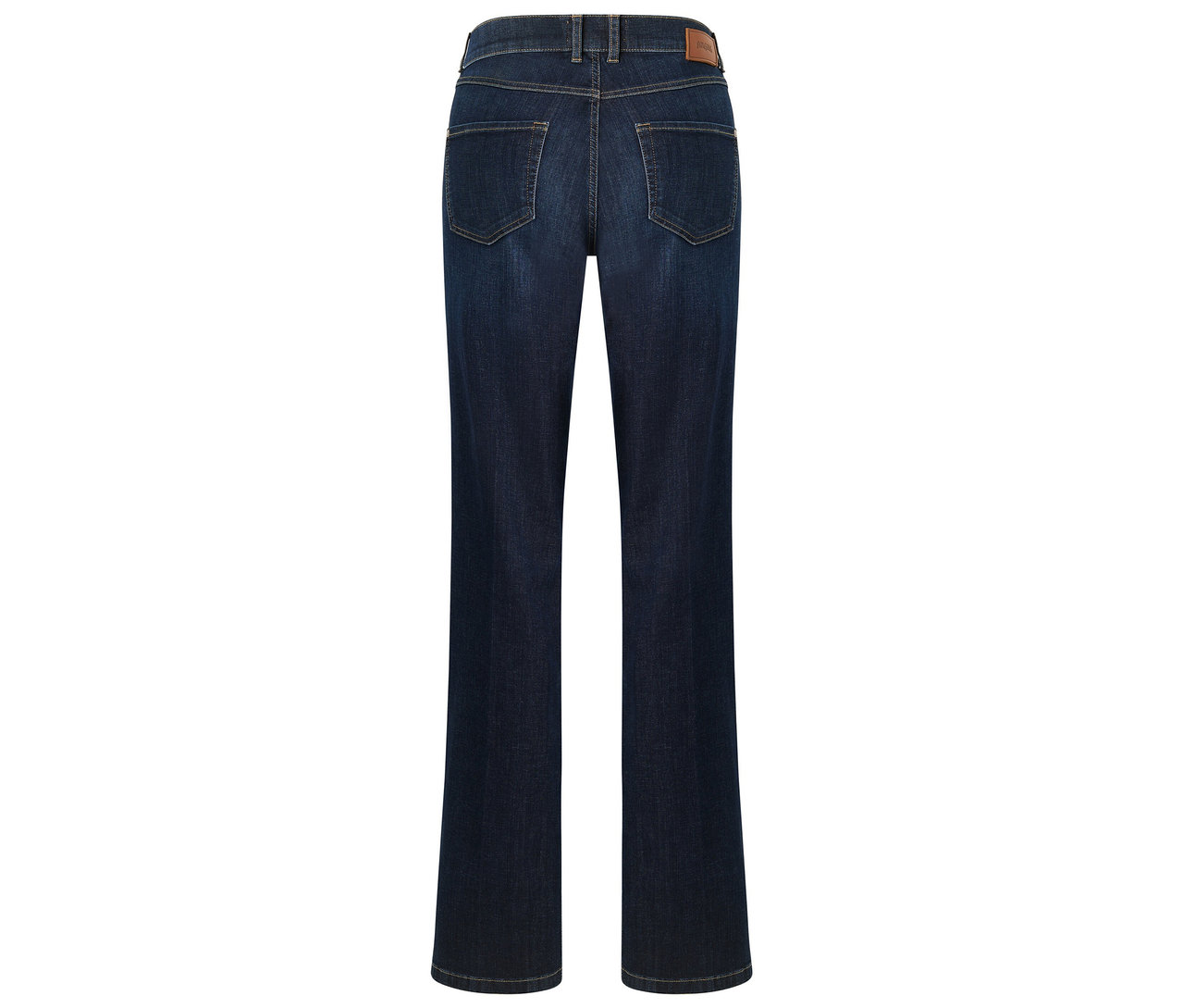 Von hinten sind dunkelblaue Angels Jeans »Lara« Straight Fit zu sehen.