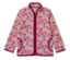 Rosa Fleecejacke mit Blumenmuster.