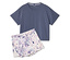 Shorty-Pyjama-Set, auchblau