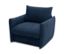 Blaues DOMO collection Schlafsofa 1-Sitzer »Helsinki« auf weißem Hintergrund.