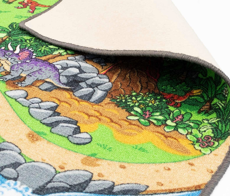 Detailansicht eines Kinderteppichs »DINO«.