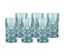 Sechs Longdrinkgläser des Nachtmann Noblesse Colors, 6er-Set, aqua.