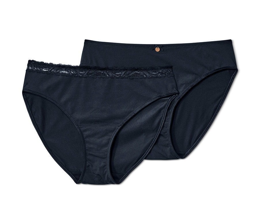 Zwei dunkelblaue Slips.