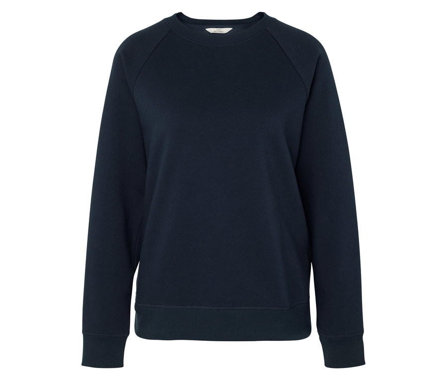 Dunkelblaues Langarm-Sweatshirt.