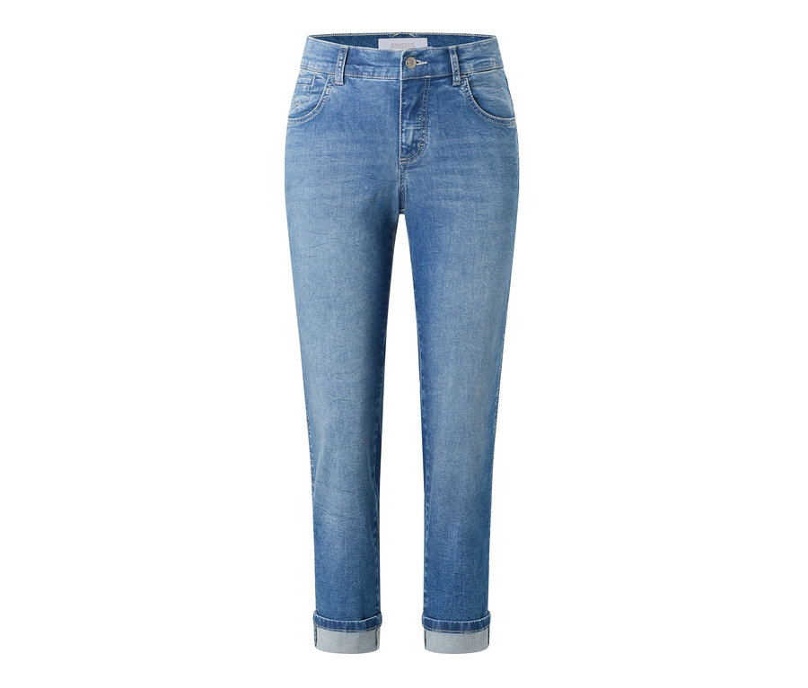 Helleblaue Angels Jeans »Darleen« Crop Turn Up 7/8.