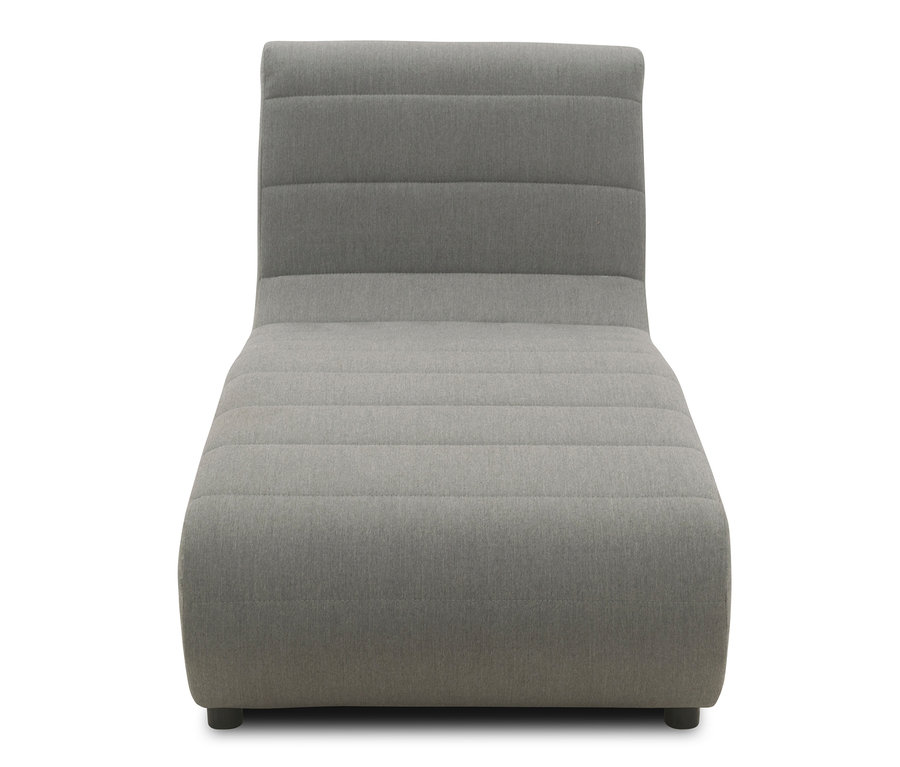 Graue DOMO Collection Récamiere mit Sunbrella®-Stoff, Flanell.