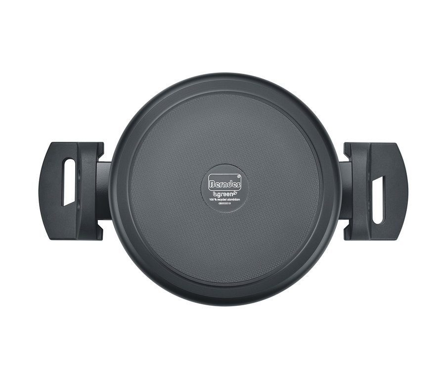Draufsicht auf Kochtopf mit Glasdeckel »Alu Recycled Induction b.green«.