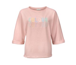 Roséfarben mit mehrfarbigem Print