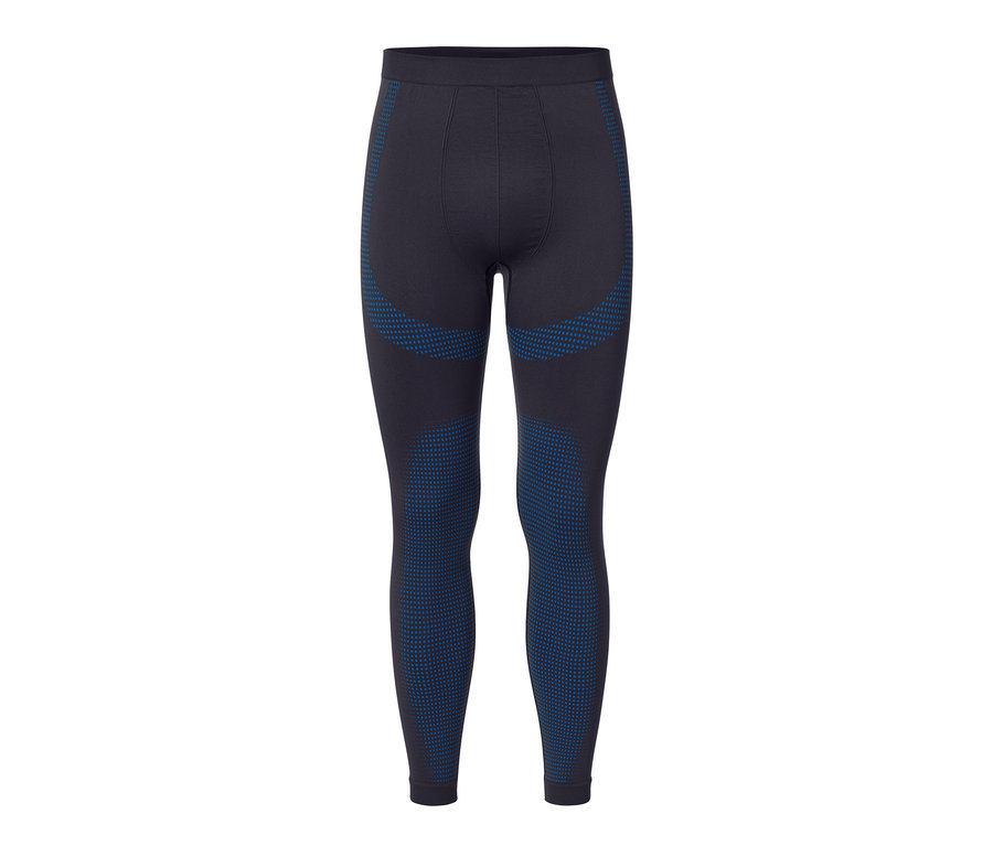 Schwarze Seamless-Funktionsunterwäsche mit blauen Details.