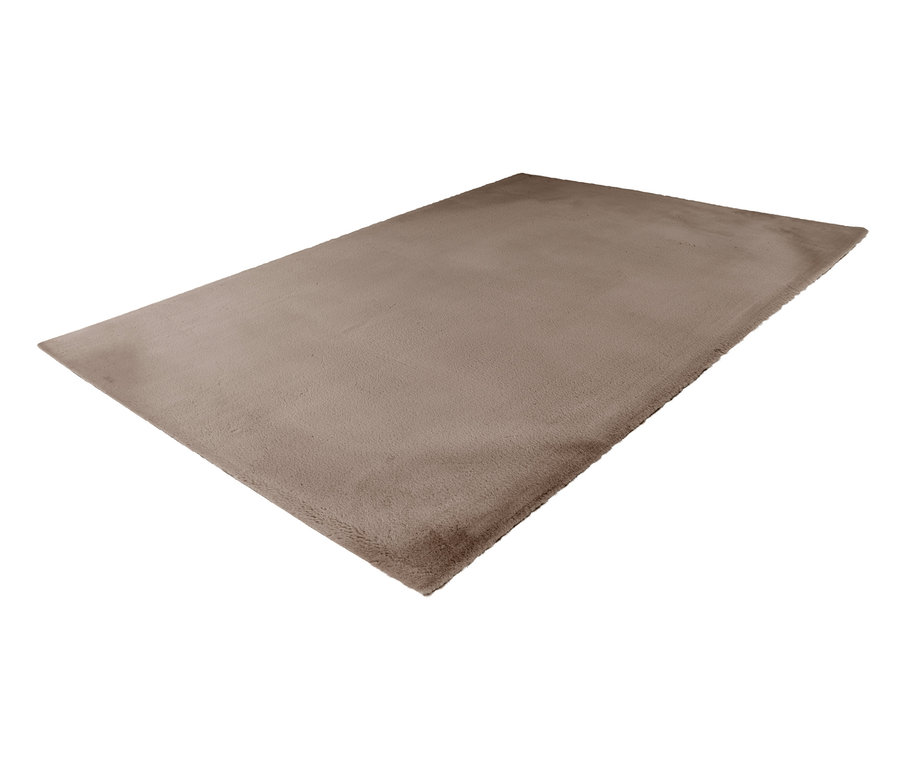 Ein beiger Kayoom Hochflorteppich »Rabbit Light 525«.