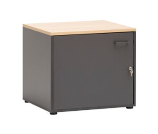 Korpus und Griffe anthrazit<br>Abdeckplatte Eichendekor<br>Möbelgleiter schwarz