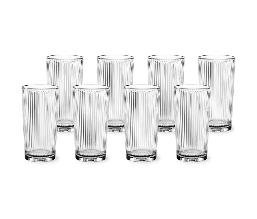 Acht Nachtmann Aperitivo-Longdrink Gläser als 8er-Set in 3-2-3 Anordnung.