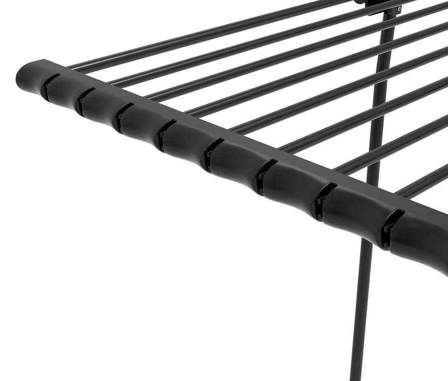 Detailaufnahme eines Teleskop-Wäscheständers.