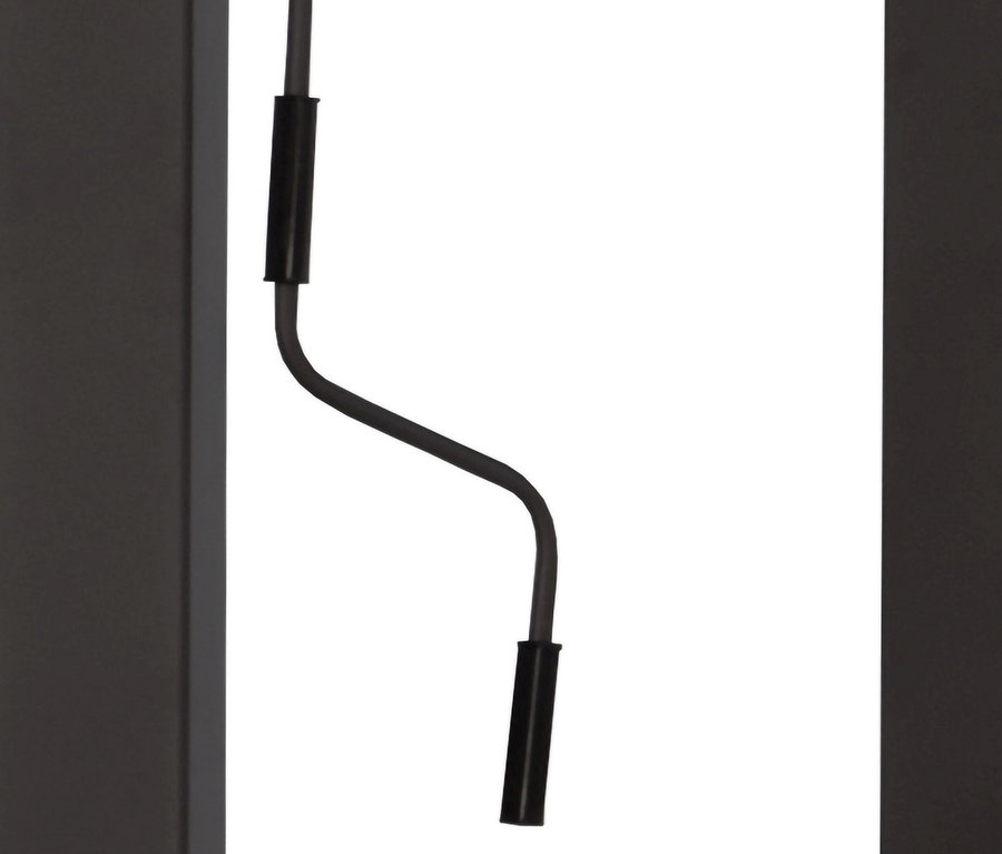 Detail einer anthrazitfarbenen Leco Premium Pergola, 3 x 4 m, inklusive 2 Seitenwänden.