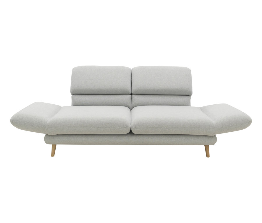 DOMO 2-Sitzer-Sofa »FuAR«, drehbar, silber.