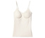 Elfenbeinfarbenes Tanktop mit integriertem BH und Spaghettiträgern.