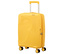 Gelber American Tourister Mickey Magic Trolley mit Teleskopgriff und Rollen.