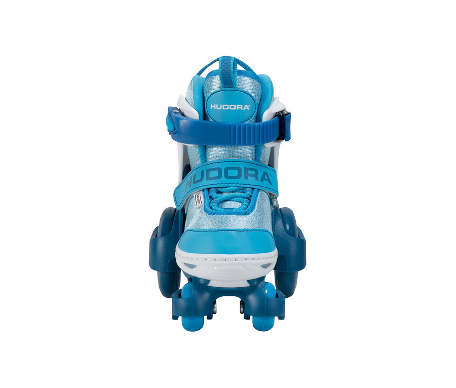 Cyanfarbene HUDORA Rollschuhe »My First Quad«.
