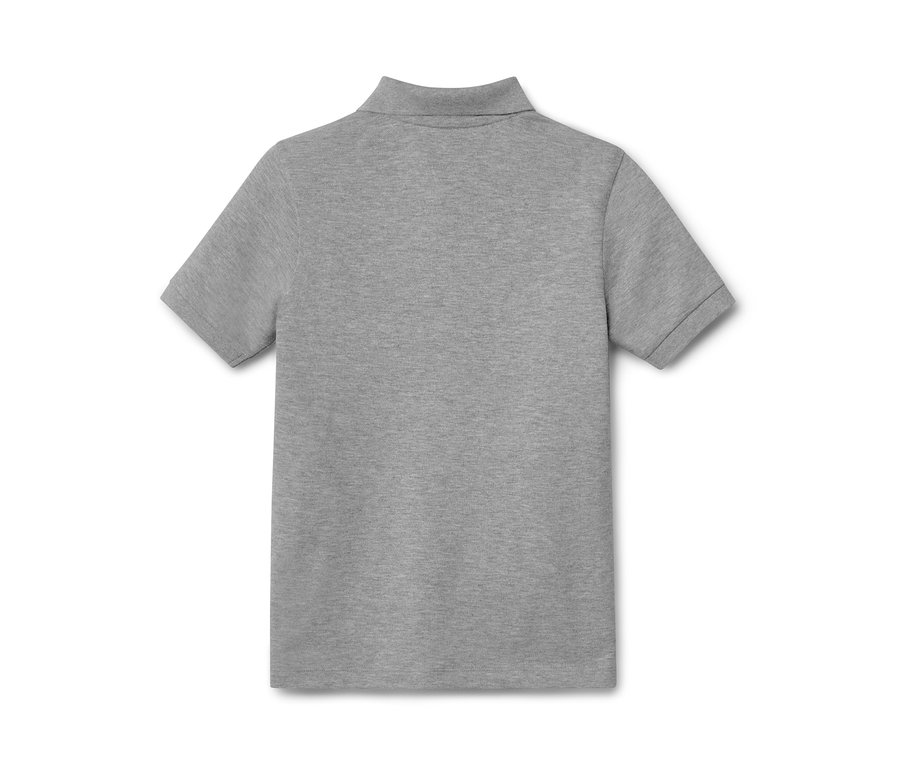 Graues 2 Kinder-Poloshirt aus Baumwoll-Piqué.