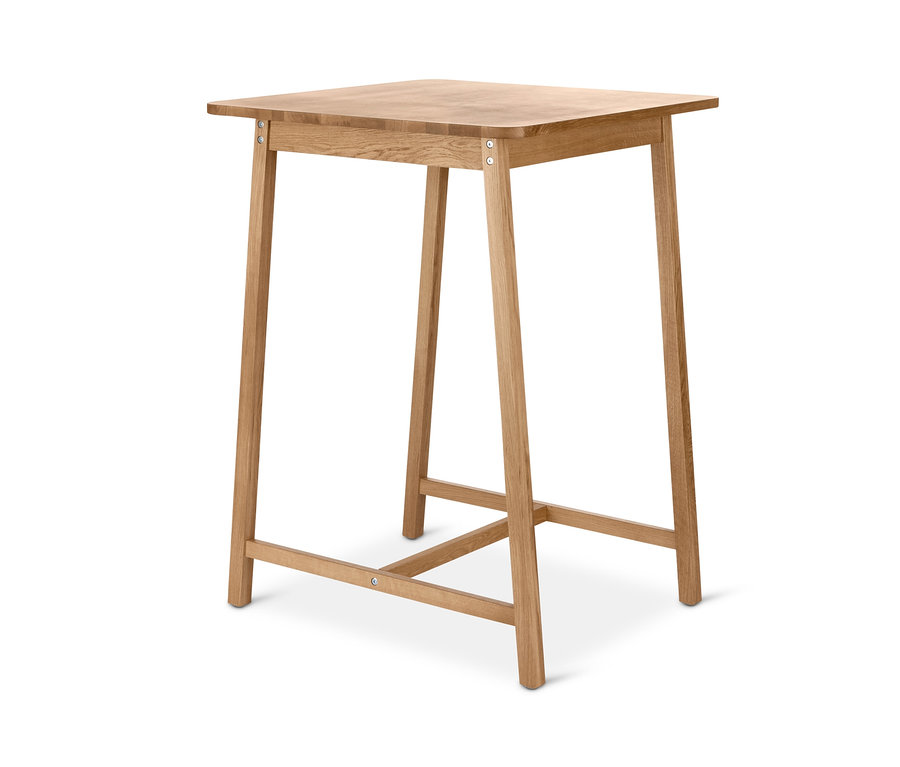 Ein Bartisch vor einem weißen Hintergrund.