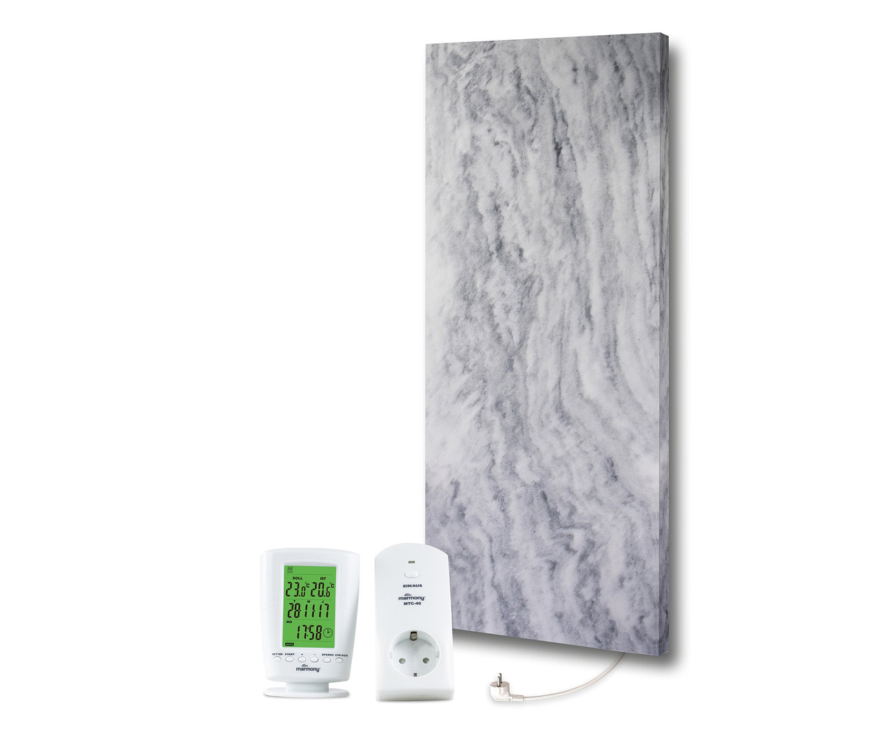 Marmony® Marmor-Infrarotheizkörper »Carrara-Optik C 780«, 800 Watt und Zubehör.