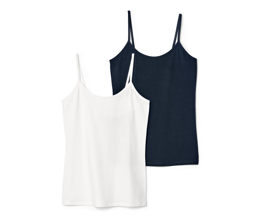 Zwei Hemdchen, blau und weiß.