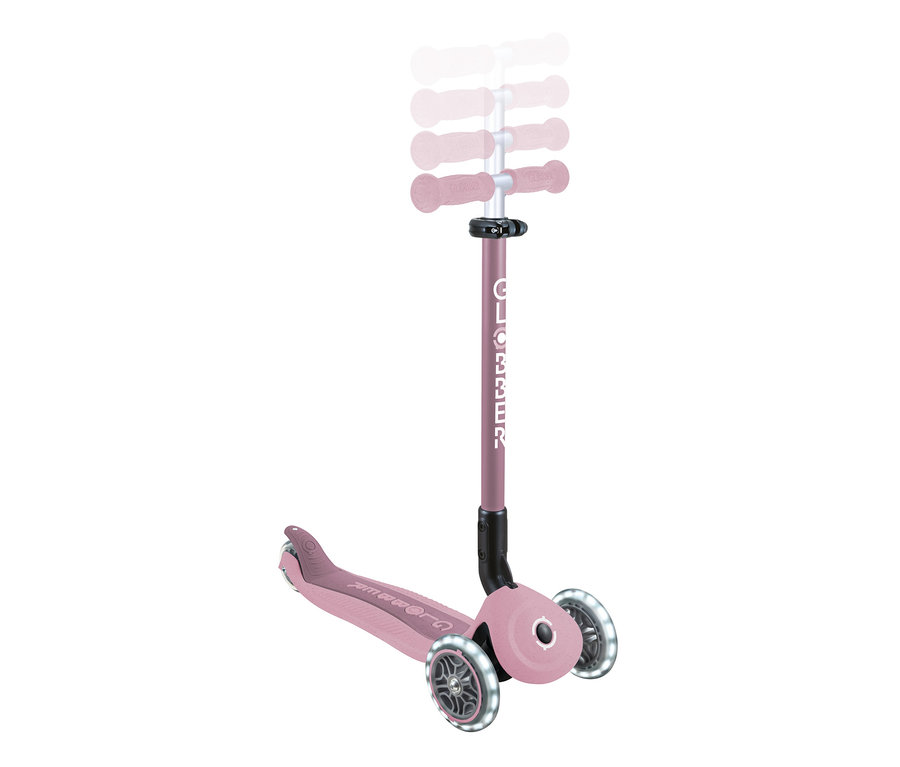 Nahaufnahme eines rosafarbenen GLOBBER 3in1 Rollers »GO-UP Active Lights Eco«.