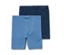 2 Kinder-Radler-Leggings, blau - Hellblau und dunkelblau