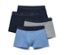 2x dunkelblau, 1x rauchblau, 1x grau meliert