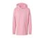 Langes rosa Kapuzensweatshirt.