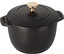 Ein schwarzer, runder STAUB Reis-Cocotte mit 16 cm Durchmesser ist auf dem Bild zu sehen.