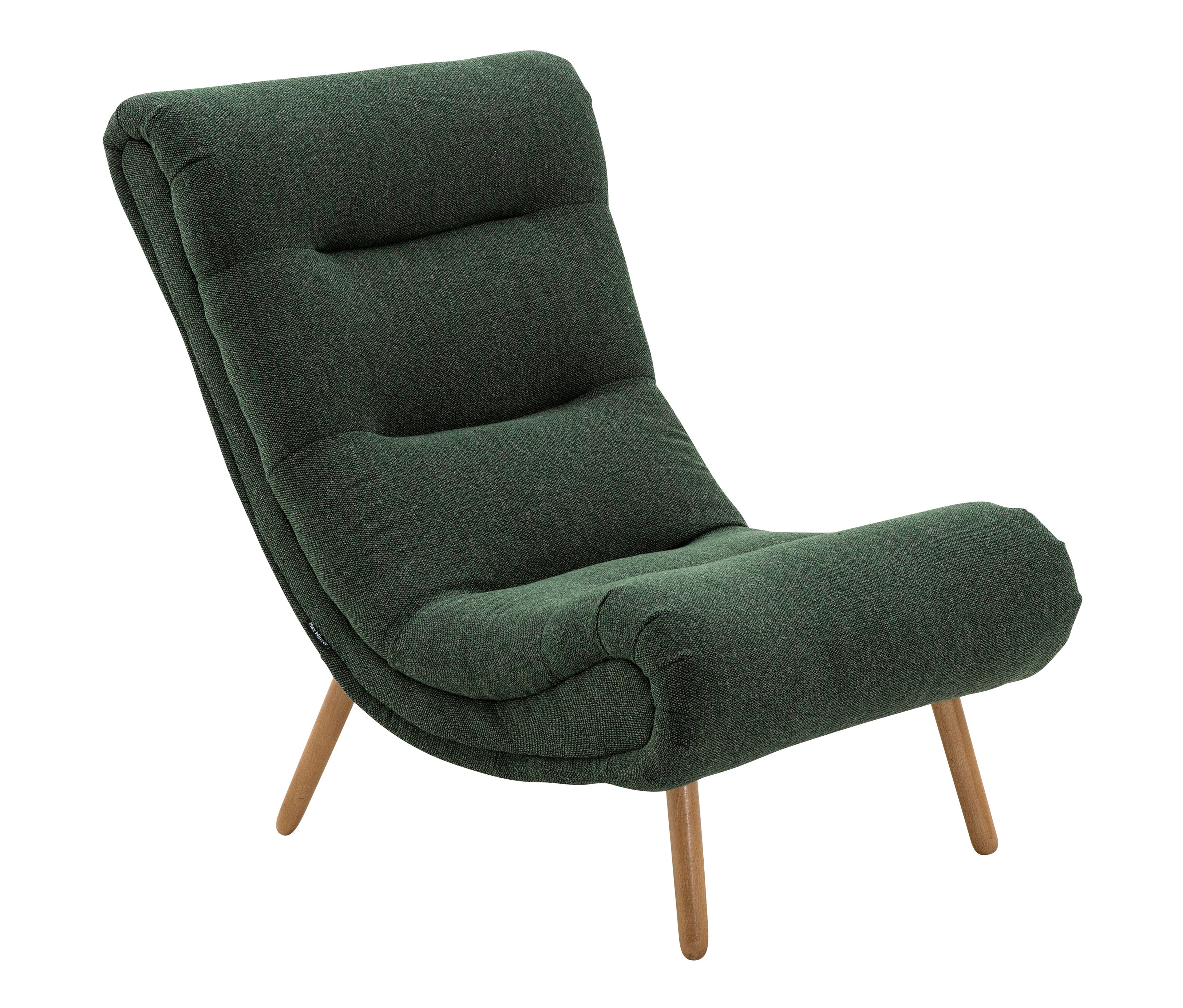 Grüner Relaxsessel »Sören« mit Holzbeinen.