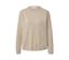 Feinstrickpullover mit Rippdetail, beige - Beige meliert