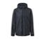 Dunkelblaue Unisex Regenjacke.