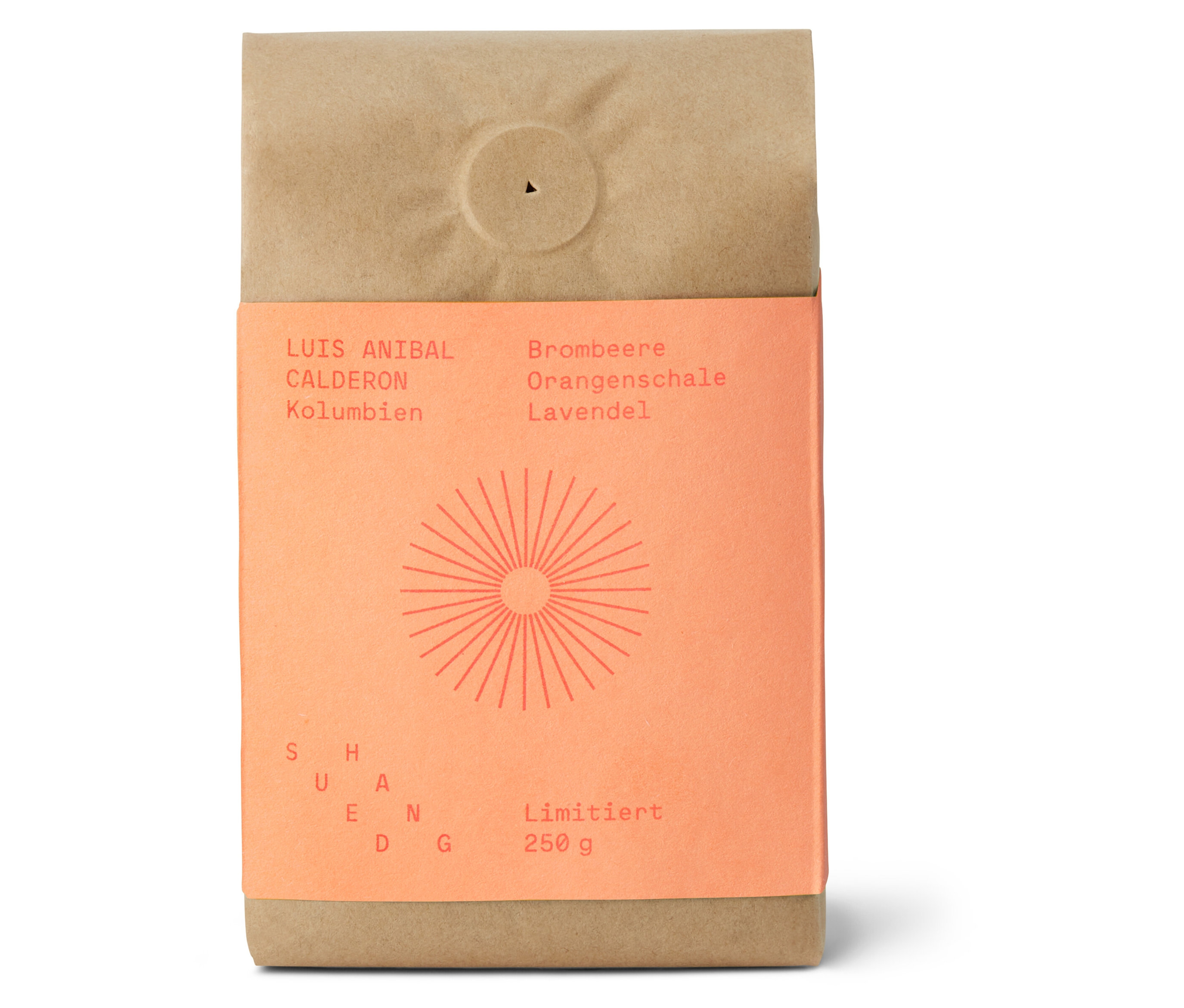 Eine 250 g Packung LUIS ANIBAL CALDERON Omni-Roast Ganze Bohne Kaffee.