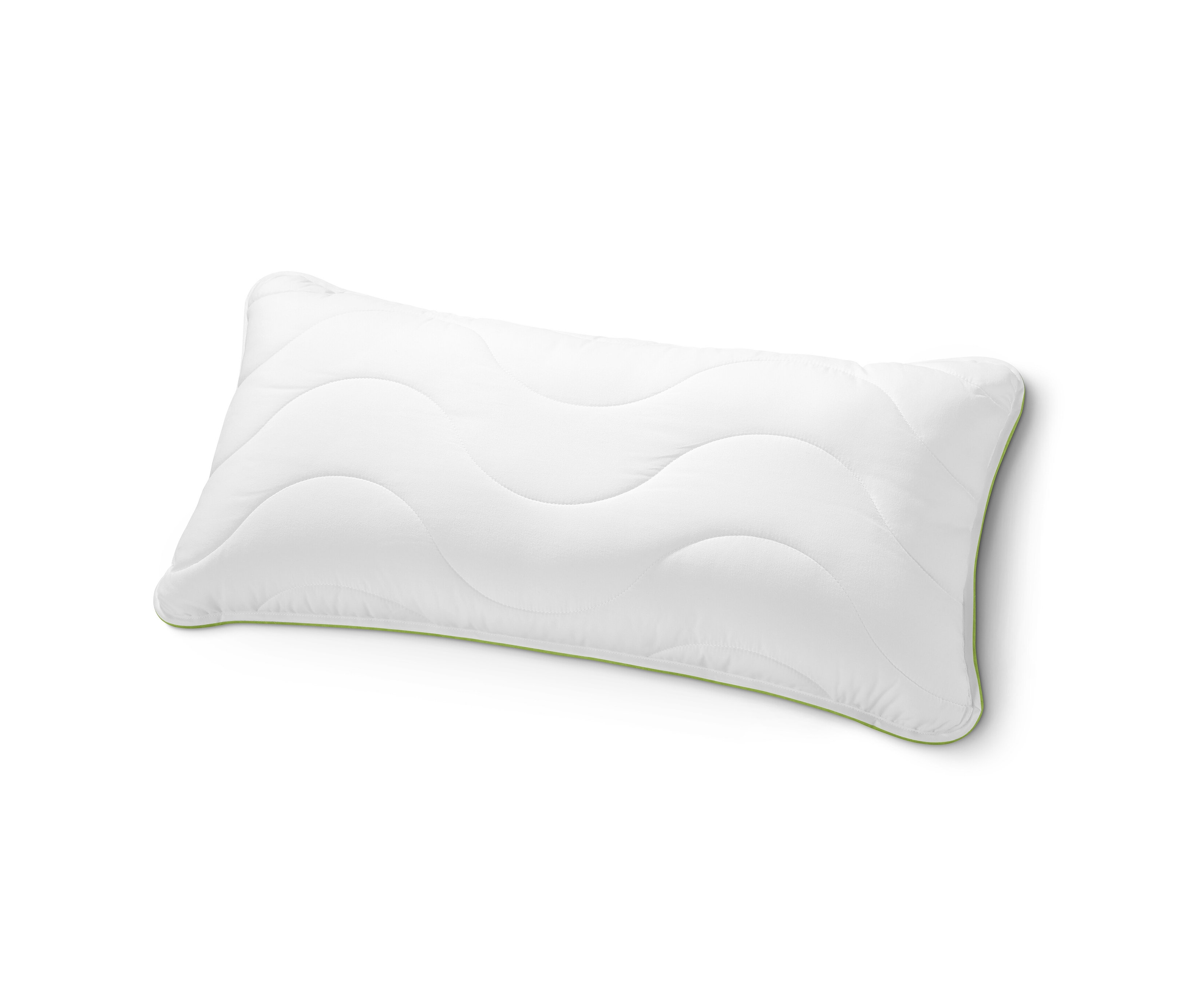 Weißes irisette® greenline Kopfkissen, ca. 80 x 40 cm.